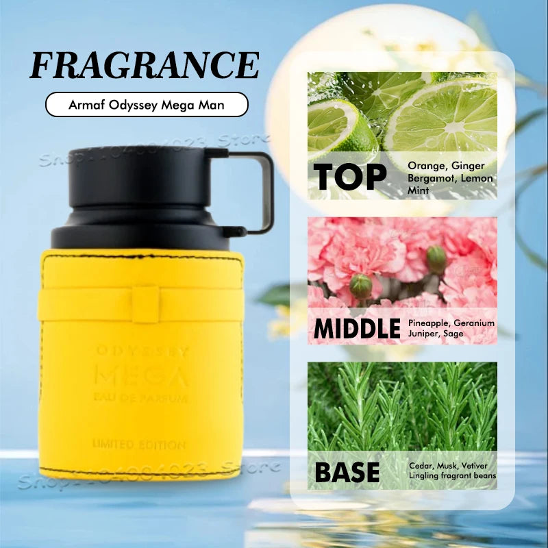 100ML Armaf Odyssey Mandarinsky Limited Edition Perfume For Men Middle Eastern Eau de Parfum Original Arabian Perfume For Women - Uknowucme