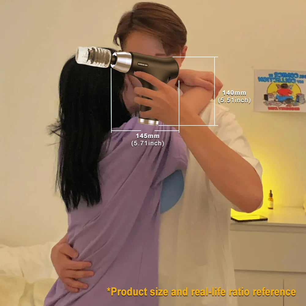 LCD Display Massage Gun Portable Percussion Pistol Massager Body Neck Deep Tissue Muscle Relaxation Vibration Strike for Women - Uknowucme