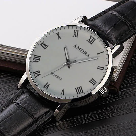 Men's Watches Business Wrist Watch Leather Strap Watches Quartz Wristwatches Clock Men Casual Simple Watch Relógio Masculino - Uknowucme