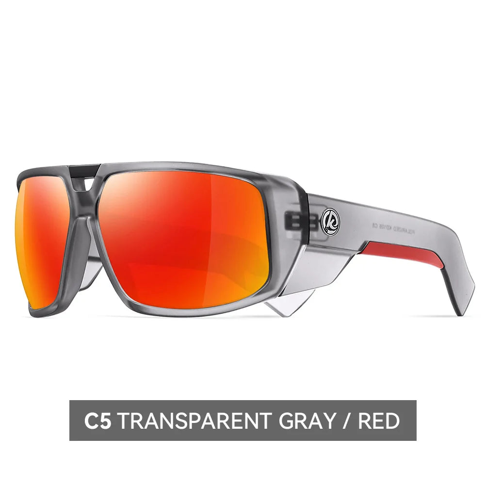 KDEAM for Polarized Sunglasses Men UV400 Sport Driving Goggles Mirrored Shield Brand New Shades With Free Box - Uknowucme