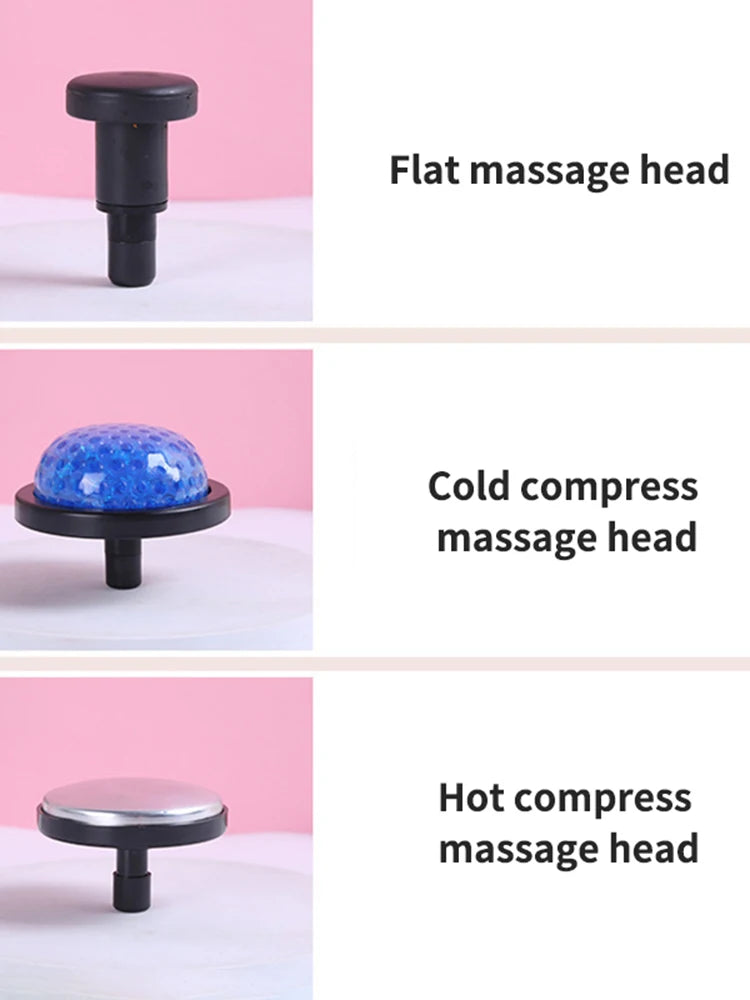 Professional Level Muscle Massage Gun Relaxation Intelligent Exercise Fitness Massager Cold And Hot Compress Fascia Gun 6 Heads - Uknowucme