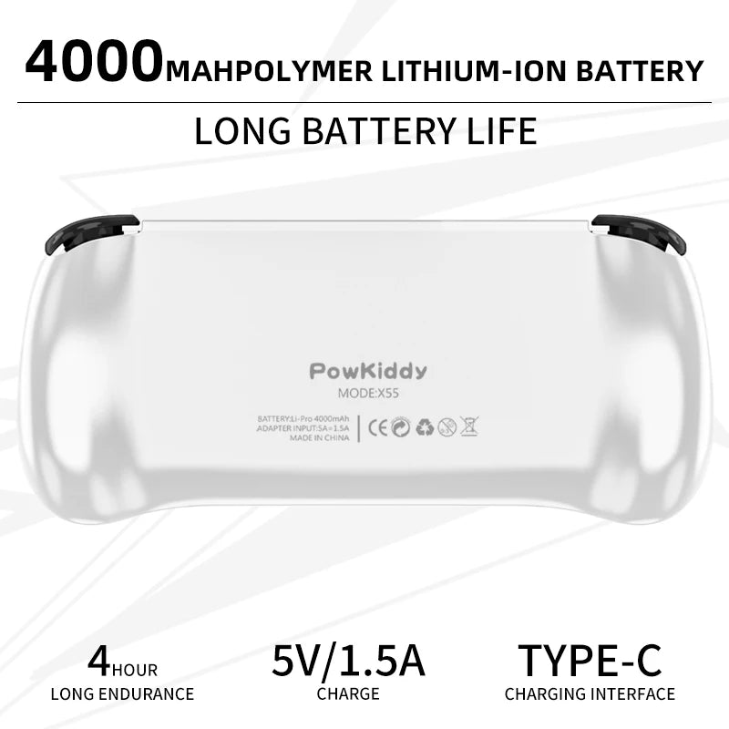 POWKIDDY X55 Retro Opendinglinux Video Handheld Game Console 5.5 Inch 1280*720 HD IPS Screen Rk3566 Jelos Syst Children's gifts - Uknowucme