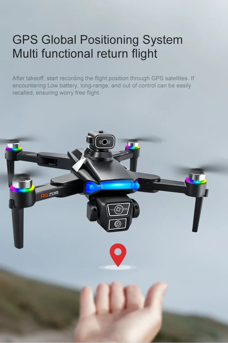 RG706 MAX Drone With 4.5-inch Screen Control,Brushless 360 Obstacle Motor,GPS, Obstacle Avoidance,HD Aerial Photography UAV