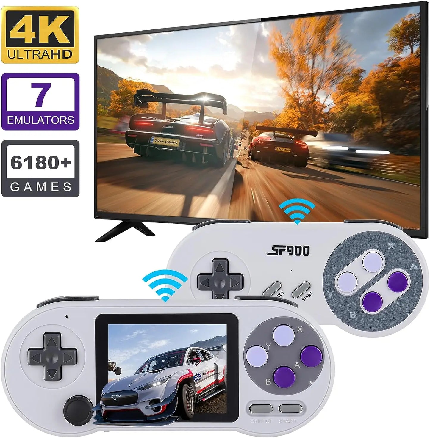 Mini Pocket Handheld Game Player SF2000 Video Game Portatil 6000+ Games 3.0 Inch Consolas De Videojuegos for SNES/GBA/MAME - Uknowucme