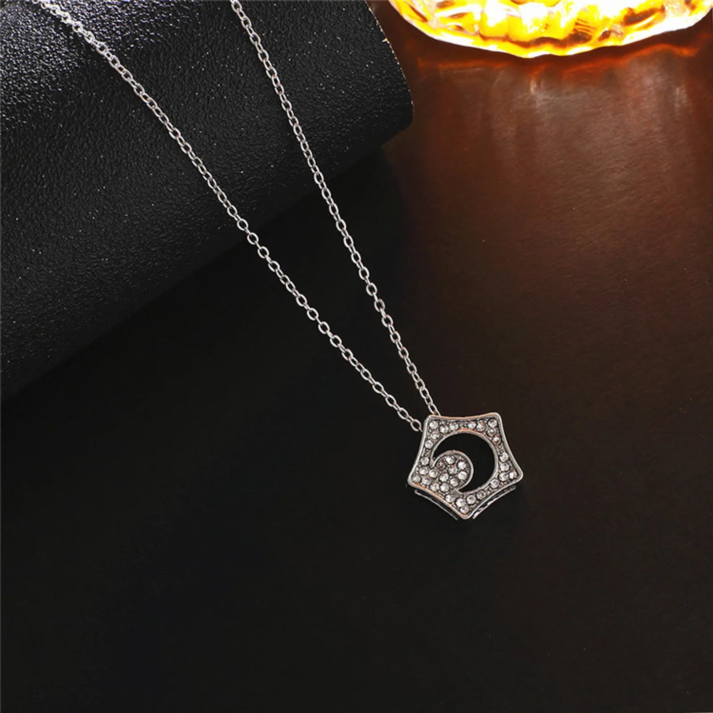 Korean Fashion Star Moon Shaped Zircon Pendant Necklace For Women Chain Jewelry Necklace Fashion Birthday Girl Lover Gift - Uknowucme