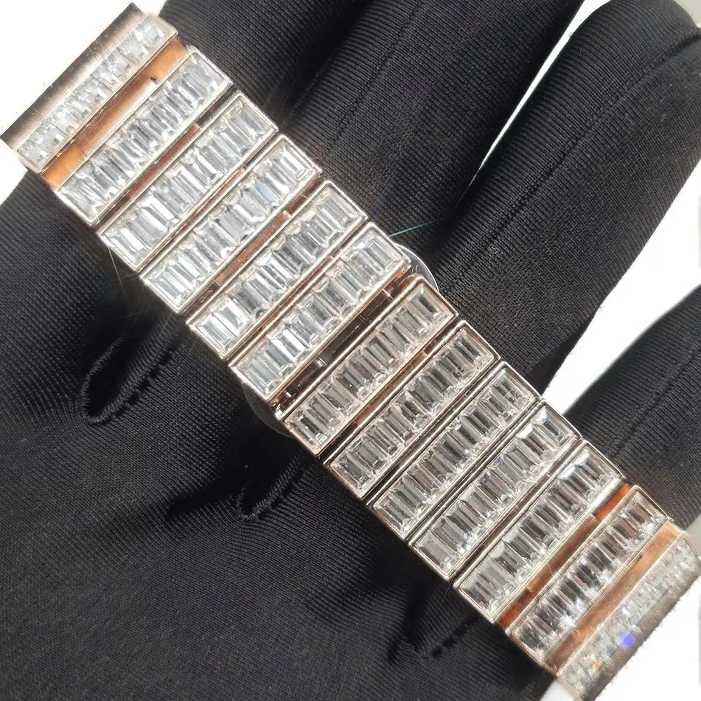 Hot Luxury Square Diamond Watch for Men Hip Hop Style Bling Bling Iced Out Wristwatch Fashion Stainless Steel Waterproof Clock - Uknowucme