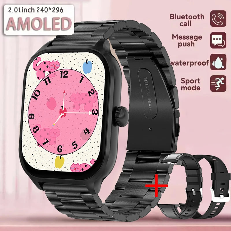 New Smart Watch For Android iOS 2.01" Smartwatch Answer Make Call Waterproof Sports Fitness Tracker Heart Rate Sleep Monitoring