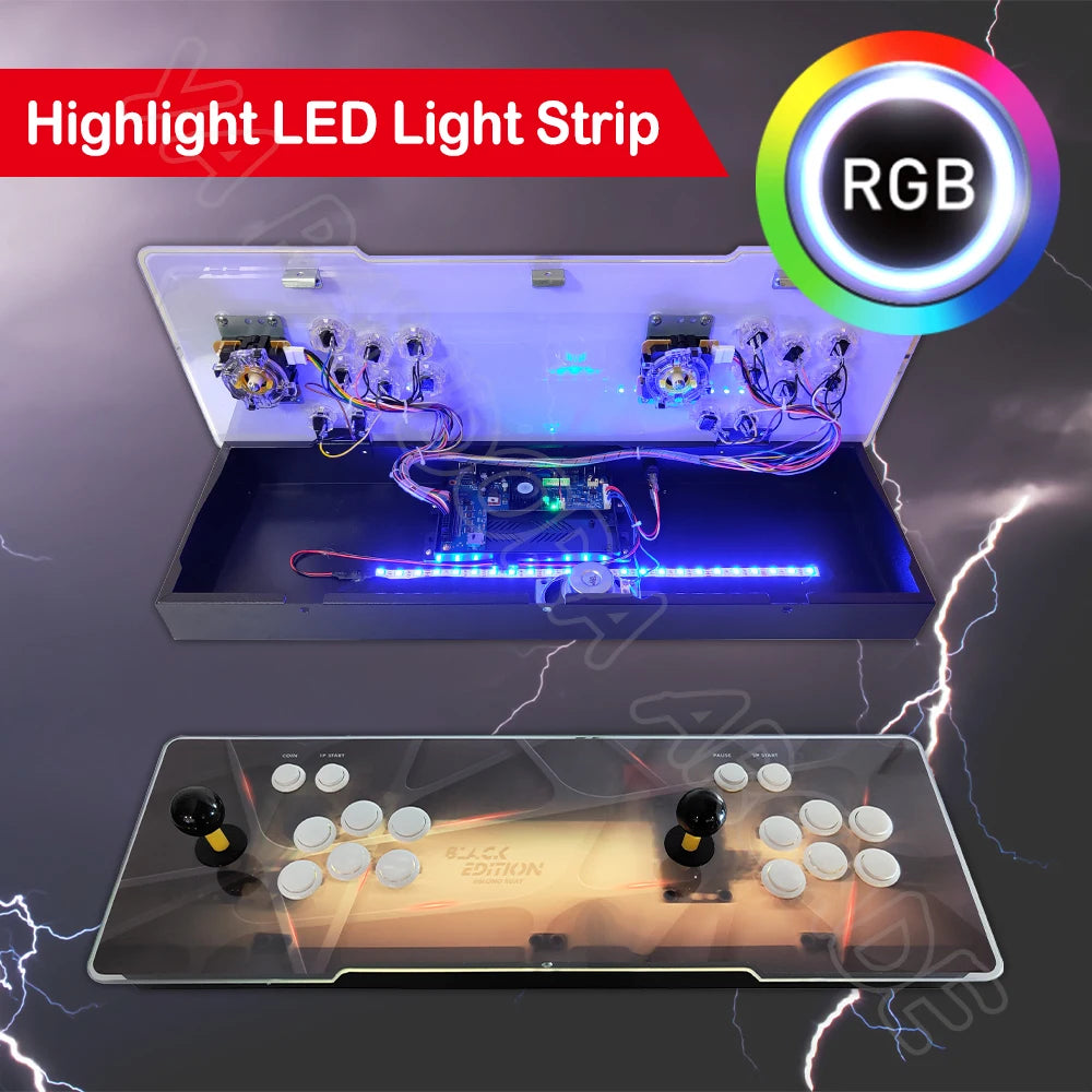 26800 in 1 Latest Pandora DX Plus Box Retro Arcade Game Machine Dual Joystick LED Light Buttons Console Suitable For Family Play - Uknowucme