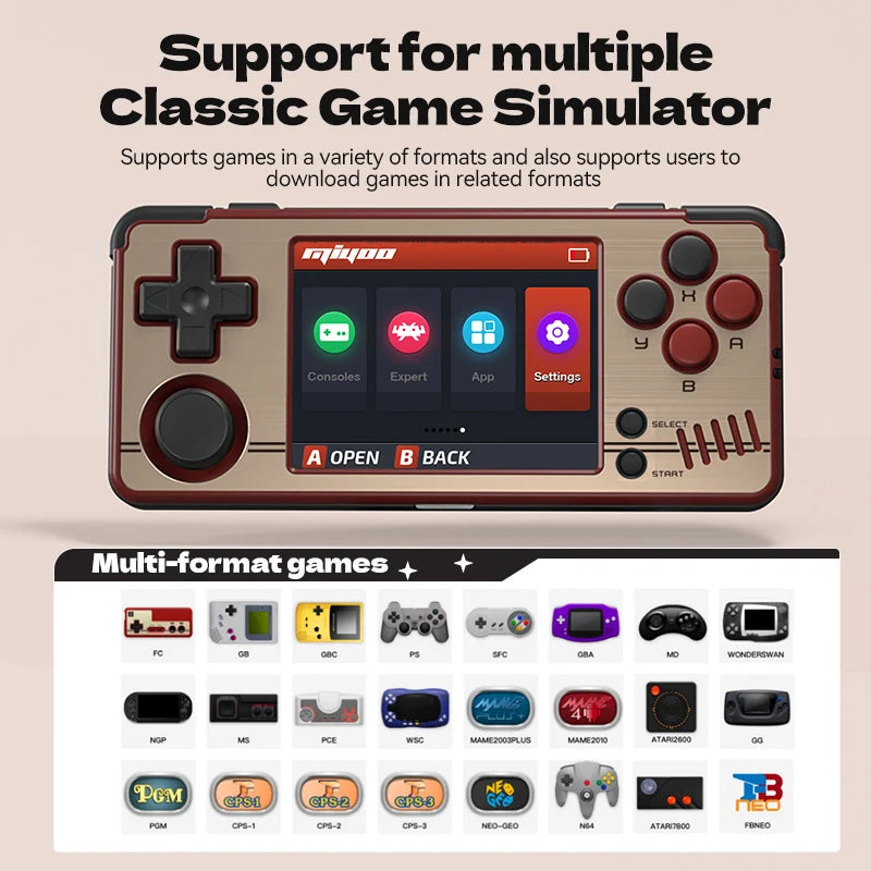 MIYOO A30 Handheld Game Console 2.8'' IPS Screen Linux System Horizontal Retro Emulator Video Console Vibration Motor Kids Gifts - Uknowucme