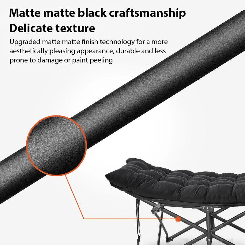 Outdoor Camping Folding Bed Single-Person Office Lunch Break Nap Bed with Soft Mattress Portable Recliner Garden Lounger Beds