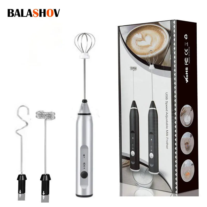 Wireless Electric Handheld Milk Frother Electric Blender With USB Electrical Mini Coffee Maker Whisk Mixer For Coffee Cappuccino - Uknowucme