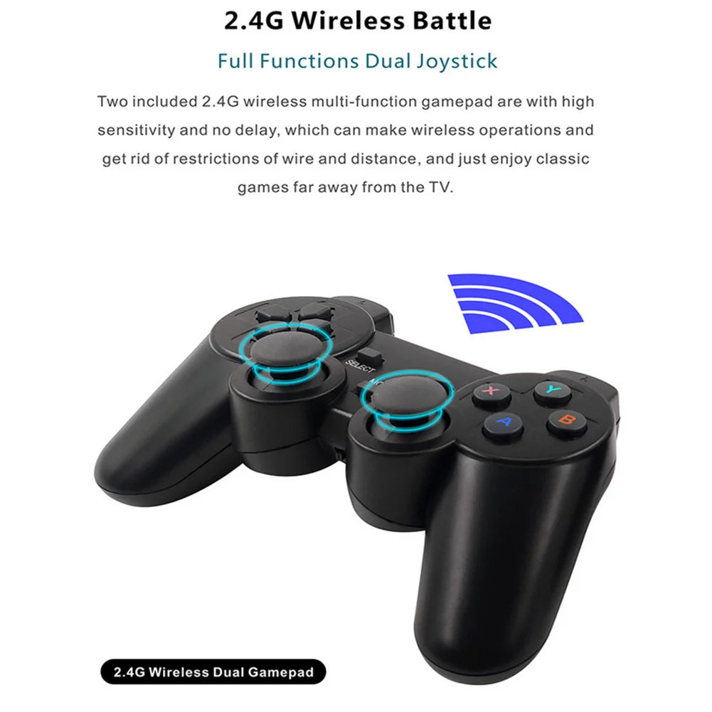 M8 Portable Game Console 64G Built-in 20000 Games Retro Handheld Game Console Wireless Controller Game Stick With USB Receiver - Uknowucme