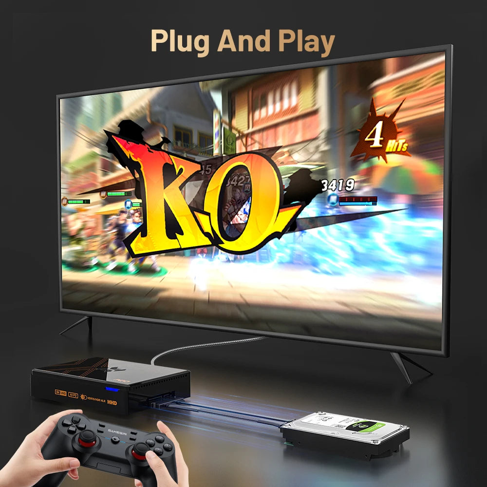 Kinhank Super Console X5 PRO Retro Video Game Console RK3588 8GDDR4 with 4THDD 16000 Games Plug and Play for PS2/PS1/SS/DC/N64 - Uknowucme