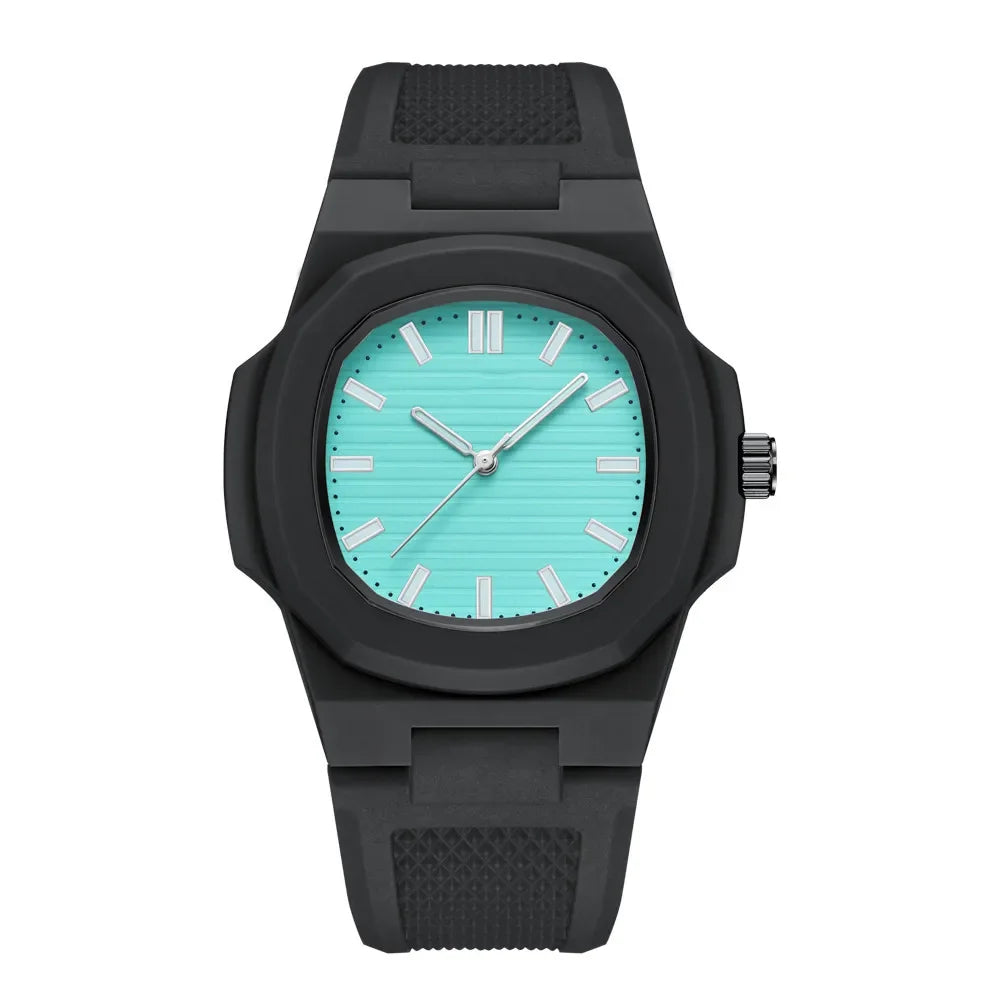 Men Women Watch Classic Orologio Simple Couple Black White Silicone Blue Reloj Quartz Wristwatch Male Man Ladies Student Clock - Uknowucme