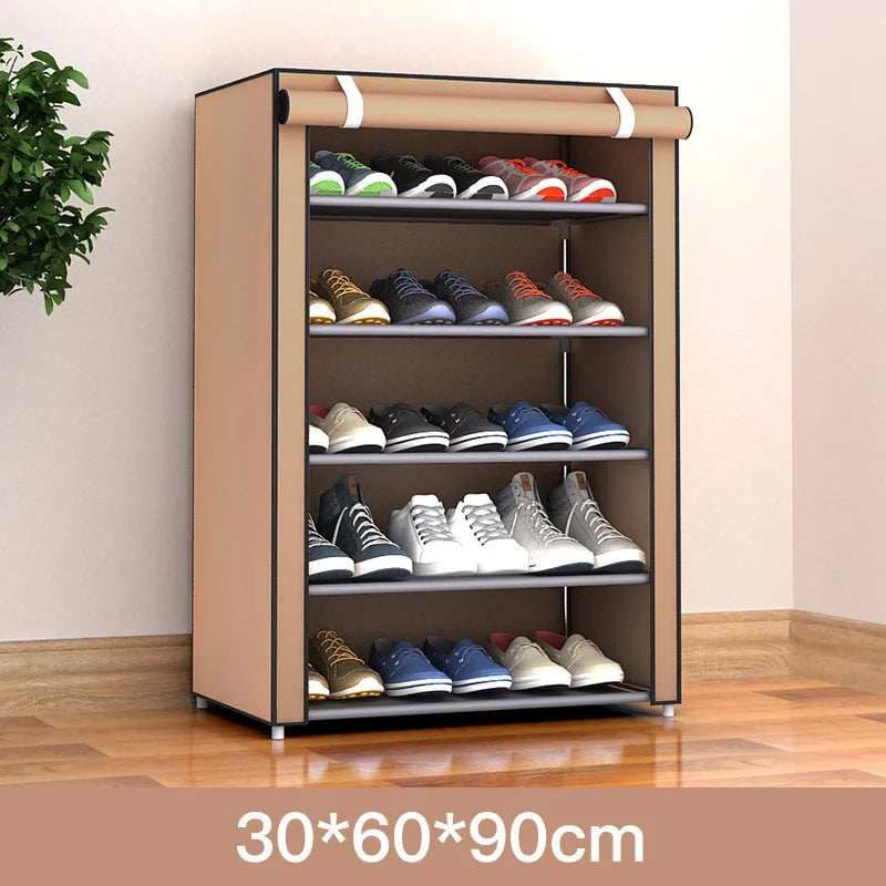 Shoe Rack Organizer Dustproof Shoe Cabinet Multilayer Minimalist Nonwoven Home Furniture Space-saving Cabinets Shoe Shelf - Uknowucme