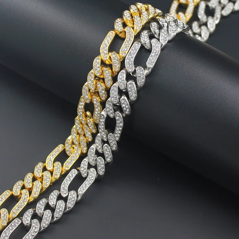 Hip Hop Figaro Chain Necklace 13mm Silver Gold Plated Figaro Link Chain Necklaces For Men Women Fashion Charm Jewelry - Uknowucme