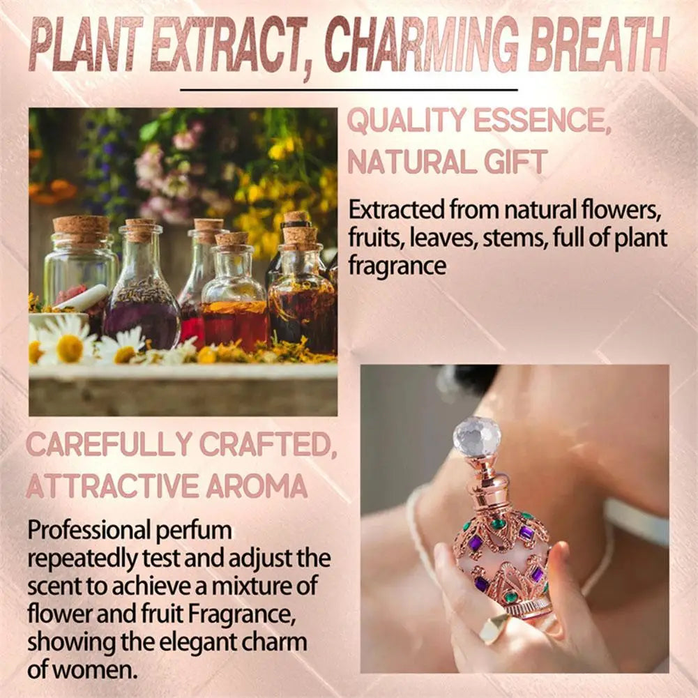 Exotic Arabian Perfume For Women, Enchanting Floral Bouquet With Rose, Jasmine&Vanilla Long-Lasting Pheromone-Infused Fragrance - Uknowucme