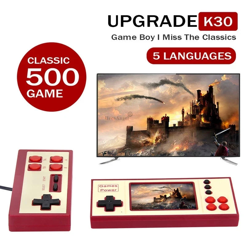 Portable Video Game Player Mini Retro Game Console with 500 Games TV Gaming Console Double Players 3 Inch IPS HD Screen - Uknowucme