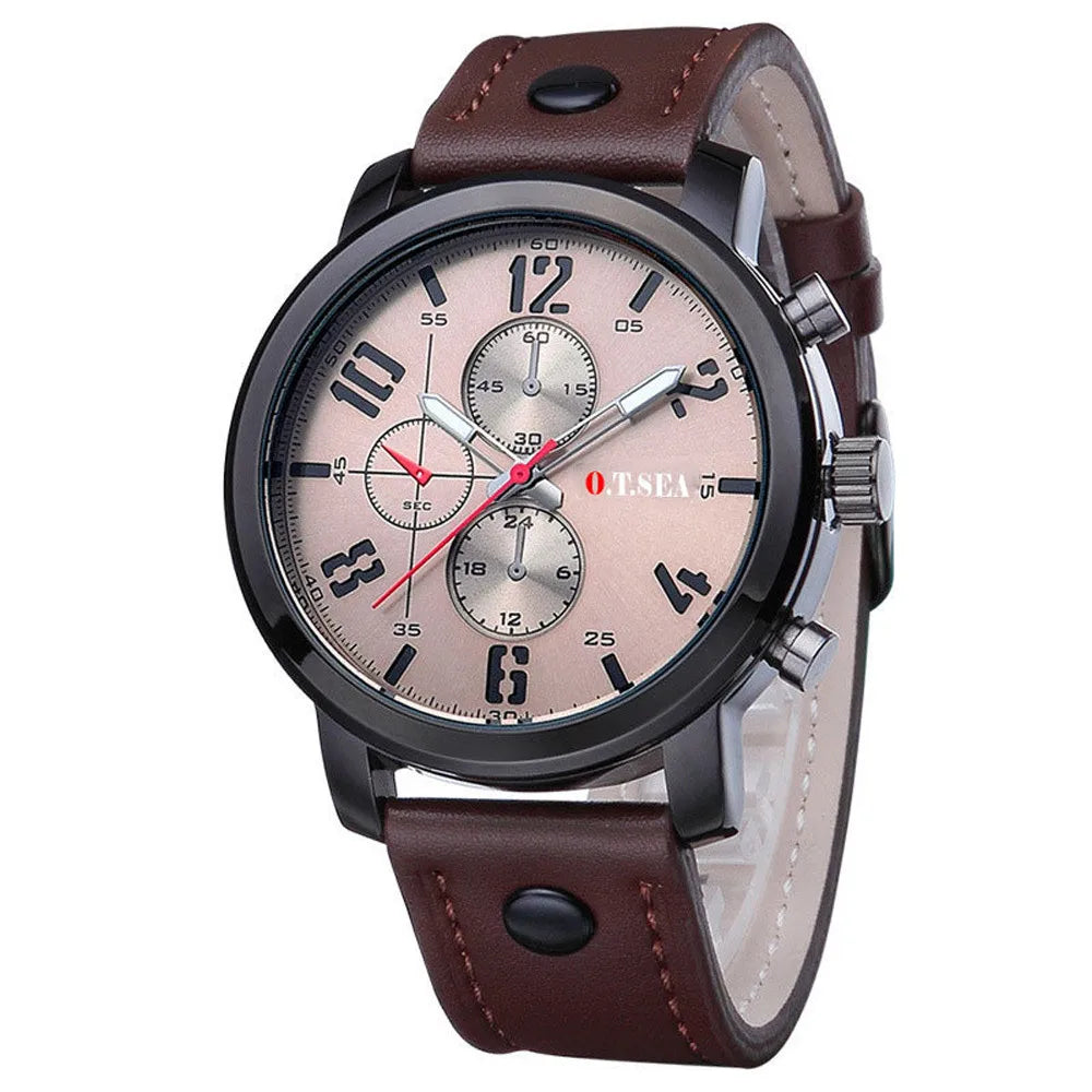 Led Watch Men'S Sports Quartz Watches Luxury Leather Wristwatches Fashion Digital Male Watches Stylish Business Mechanical Watch - Uknowucme