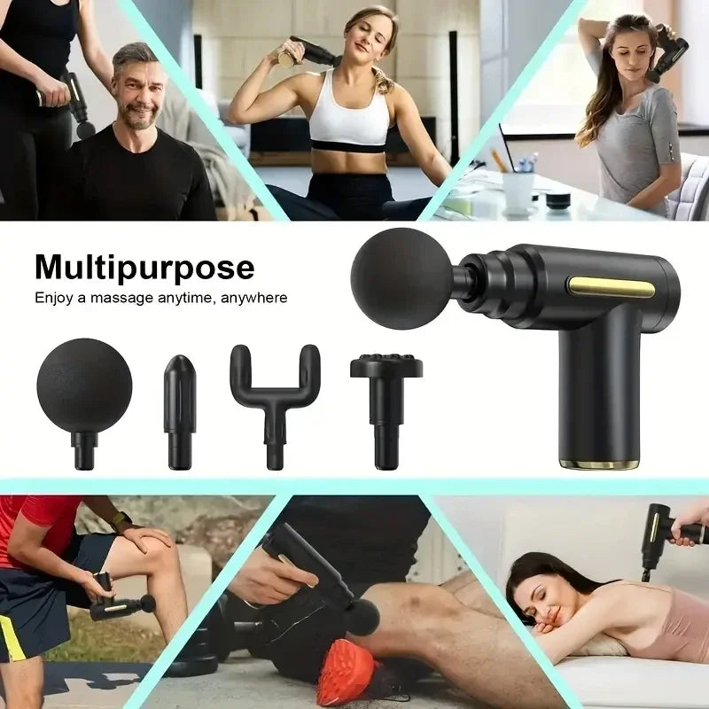 Adjustable Speed Massage Gun for Deep Muscle Recovery, Handheld Fitness Tool That Uses A Massager To Relieve Pain and Relax - Uknowucme