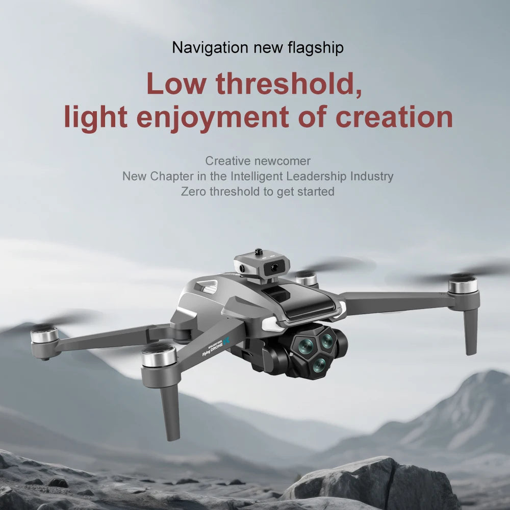 2025 New Drone with 4K Dual Camera Professional Video Drone Quadcopter 360 Intelligent Obstacle Avoidance for Gift Drone - Uknowucme
