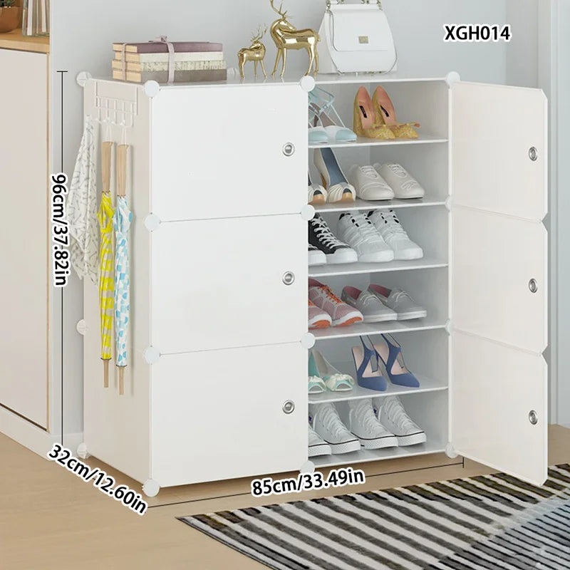 Shoe Rack Simple Home Entrance Indoor Good-Looking Storage Dustproof Dormitory Bedroom Rental House Plastic Shoe Cabinet - Uknowucme