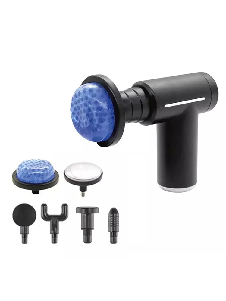 Professional Level Muscle Massage Gun Relaxation Intelligent Exercise Fitness Massager Cold And Hot Compress Fascia Gun 6 Heads - Uknowucme