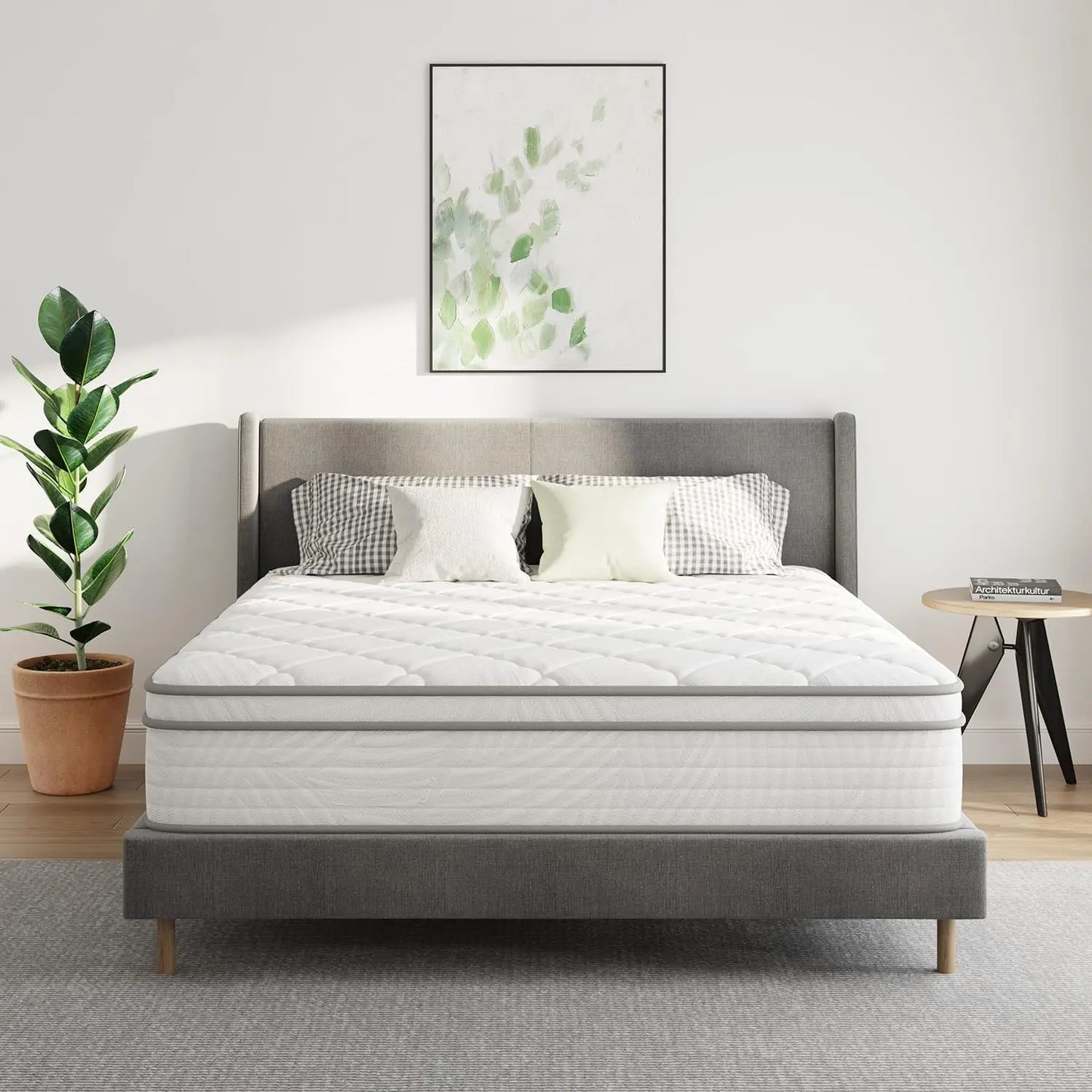 10 inch Queen Size Mattress, Hybrid Mattress Queen Size with Comfortable Foam & Individually Pocket Spring,Queen Mattress in Box - Uknowucme
