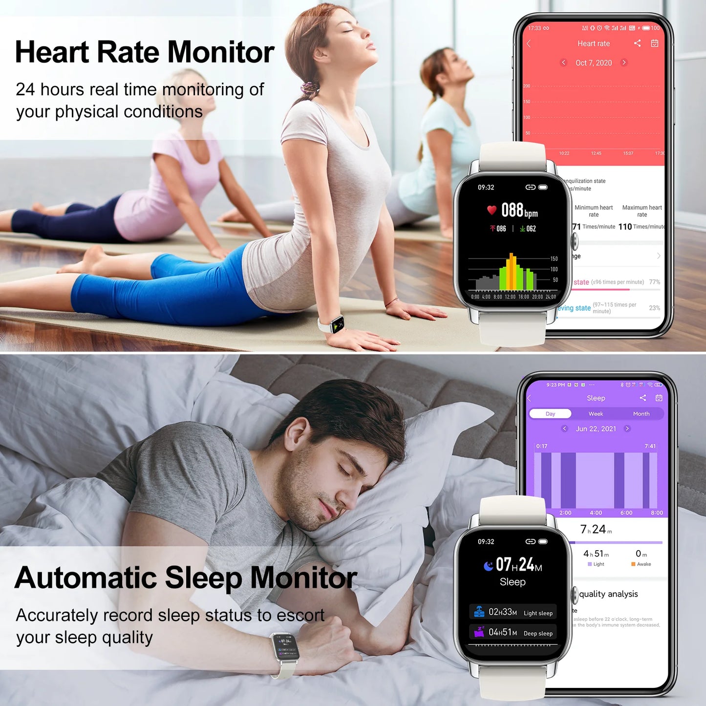 Jxrev Smart Watch, 1.85" Sports Watch for IP68 Waterproof, 110+ Sport Modes, Fitness Activity Tracker, Ultra Thin Watch. - Uknowucme