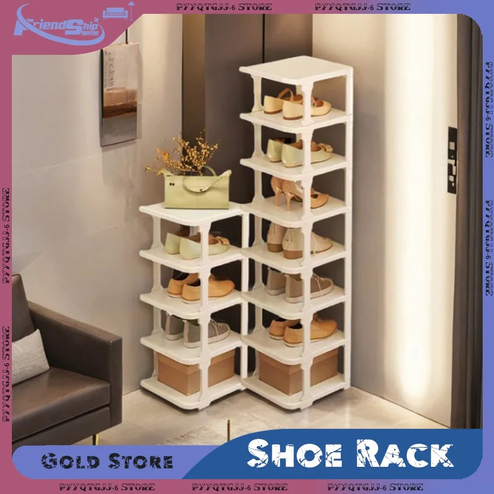 Shoes Organizer Shoe Racks Space-saving Wall Corner Stackable Narrow Shoes Storage Rack Storage Cabinet Shoe Shelves Furniture - Uknowucme