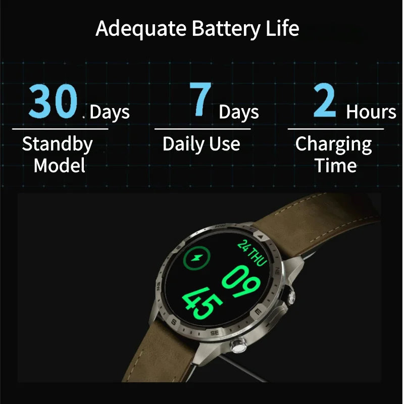 Outdoor Smartwatch GTS7 pro with Android and iOS Bluetooth Smart Sports Watch Built-in Compass Multiple Sports Modes 7-day Last - Uknowucme