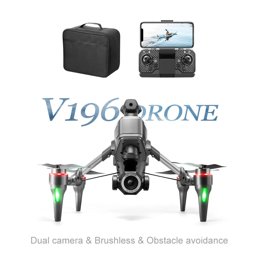 Original V196 Drone 8K Professional HD Dual Camera 5G Wifi 360° Obstacle Avoidance Brushless Foldable Quadcopter RC Drone Toy - Uknowucme