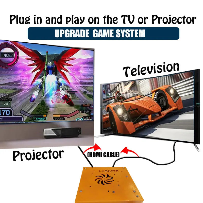 LZAKMR M8 Plug and Play Retro 1037U Game Console 500G HDD 70000+Games For Wii PS2 N64 PSP GameCube N64 Wireless handle - Uknowucme
