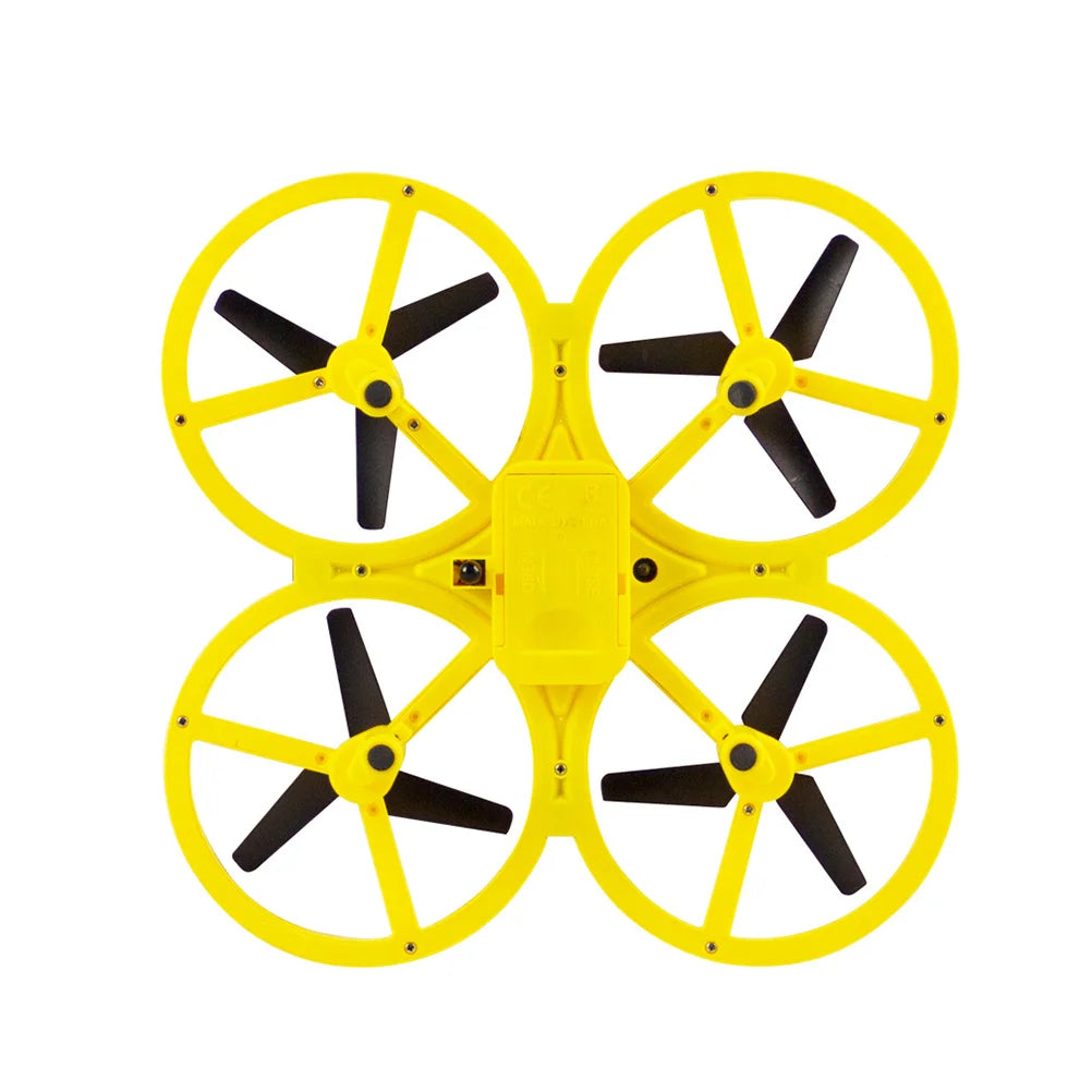 Hand-Controlled Rechargeable Drone Foldable Durable Abs Material 360° Rotating Indoor Flyer Led