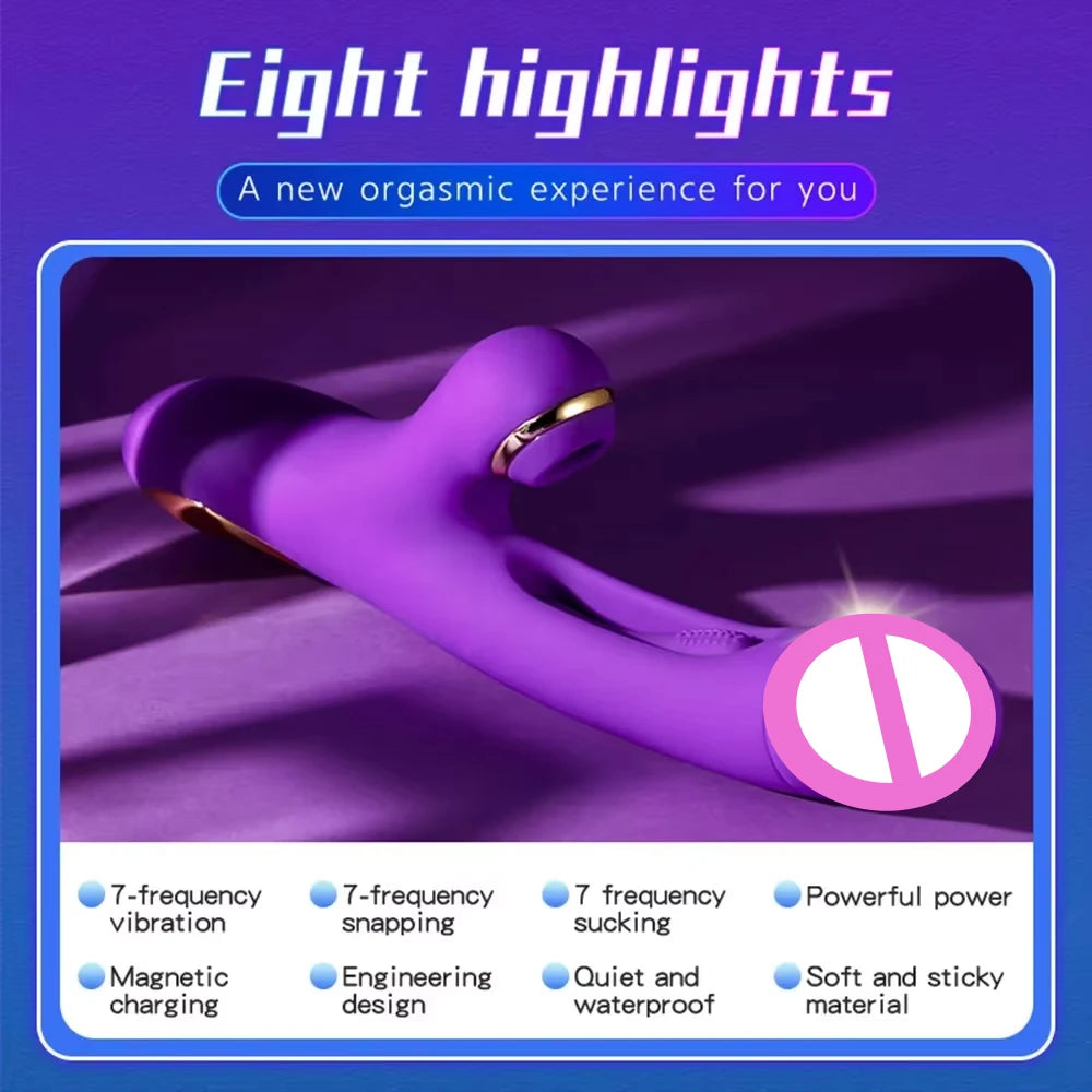 Flapping G Spot Vibrator Dildo Rabbit Adult Toy Vibration Silicone Waterproof Personal Vibrator Clitoral Nipple Anal Stimulation