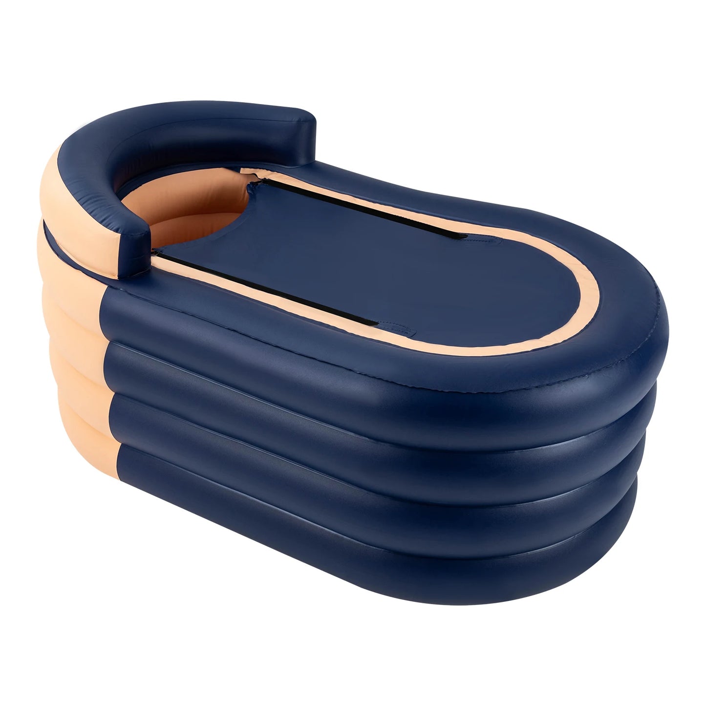 Inflatable Adult Bathtub with Wireless Electric Air Pump for Hot Water Bath Ice Bath Blue / Orange - Uknowucme