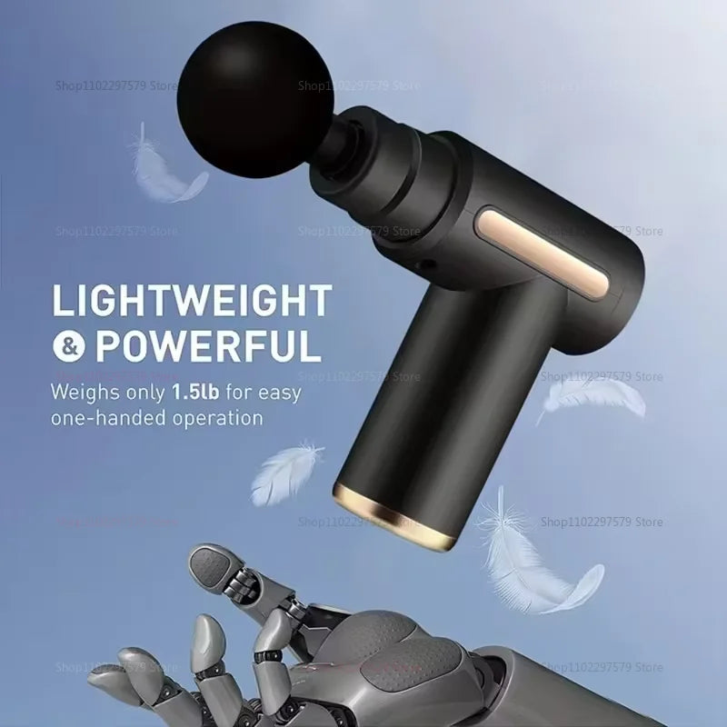 Electric Percussion Massage Gun for Deep Tissue Muscle Relaxation Fatigue Relief Body Fitness Tool Durable Cordless Massager