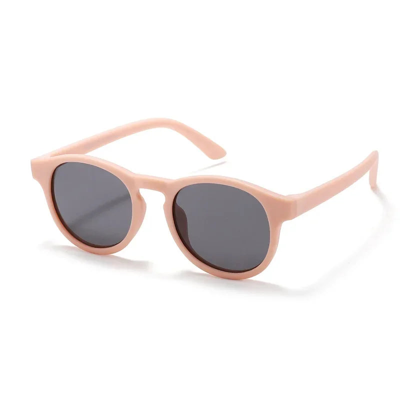 2023 Fashion Kid's First Sunglasses Round Flexible UV400 Polarized Girls Boys Silicone Sun Glasses for Ages 3-12 Years Children - Uknowucme