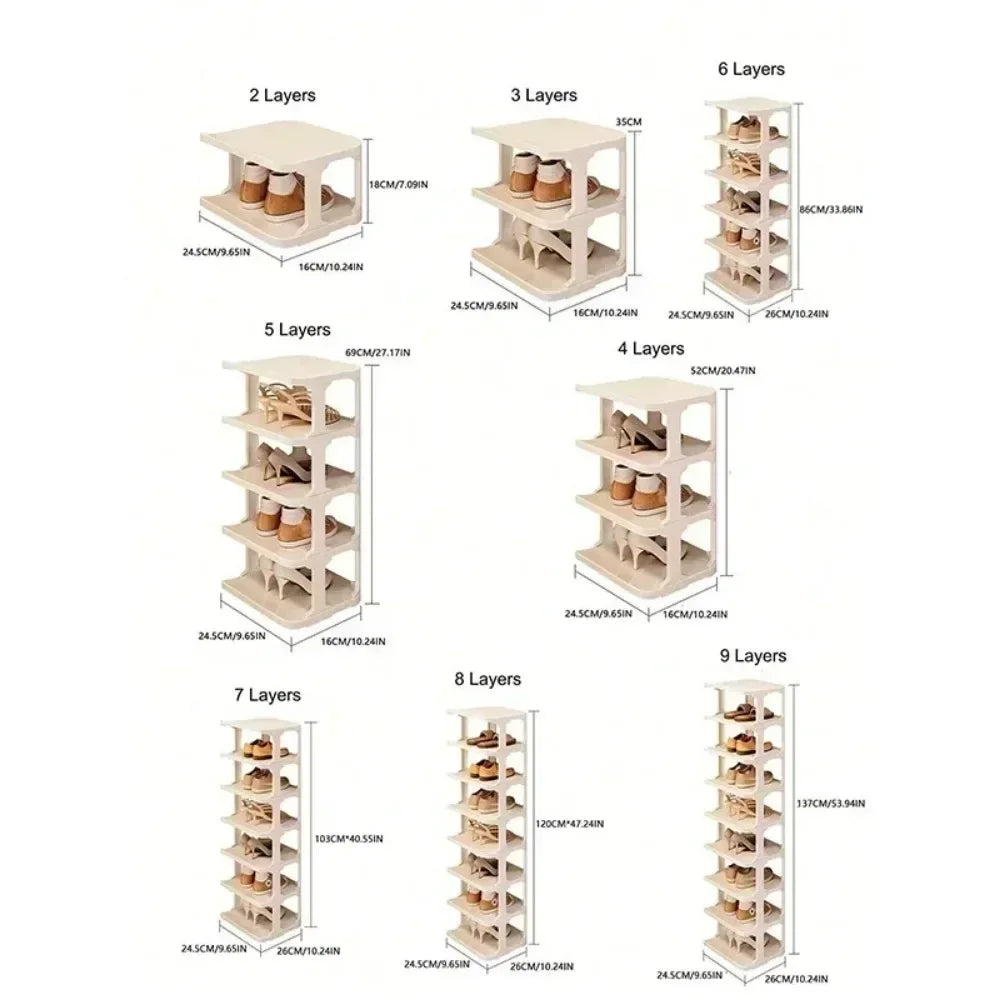 Shoes Organizer Shoe Racks Space-saving Wall Corner Stackable Narrow Shoes Storage Rack Storage Cabinet Shoe Shelves Furniture - Uknowucme