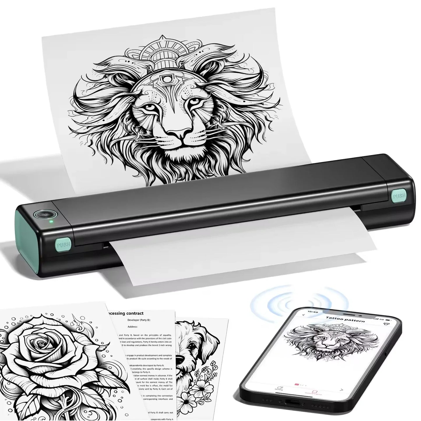 M08F Wireless Tattoo Thermal Printer Portable Transfer Machine USB Interface Type Profession Thermal Copier Printer - Uknowucme
