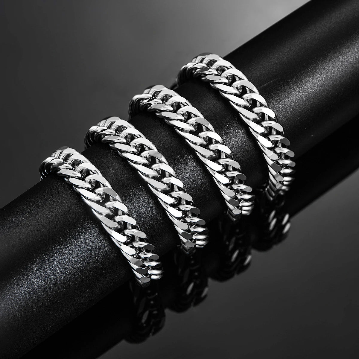 4.8mm/5.8mm/6.6mm/7.5mm/9.2mm Stainless Steel Cuban Link Chains Classic Men Boy Curb Chunky Necklace 14 to 30 Inches - Uknowucme