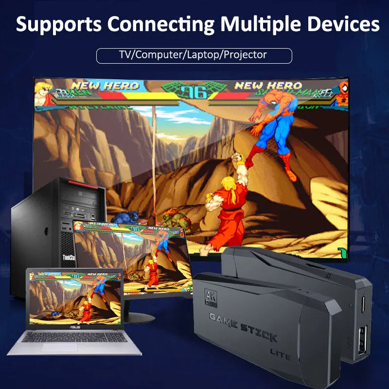 Retro Console 4k 20000 Games Portable Video Game Console M8 Game Stick TV Mini Handheld Player Wireless Controller Xmas Gift - Uknowucme
