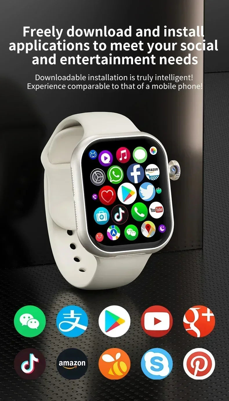 The smartwatch is equipped with an 8-megapixel rotating camera, 5G Android VP29, 256GB storage, Sim card, GPS and WIFI - Uknowucme