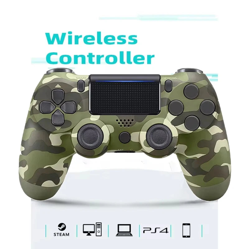 Wireless Game Controller Bluetooth No-Delay Gamepad For PS4 PS3 Console Six-Axis Dual Vibration PC Gaming Joystick With Touchpad - Uknowucme
