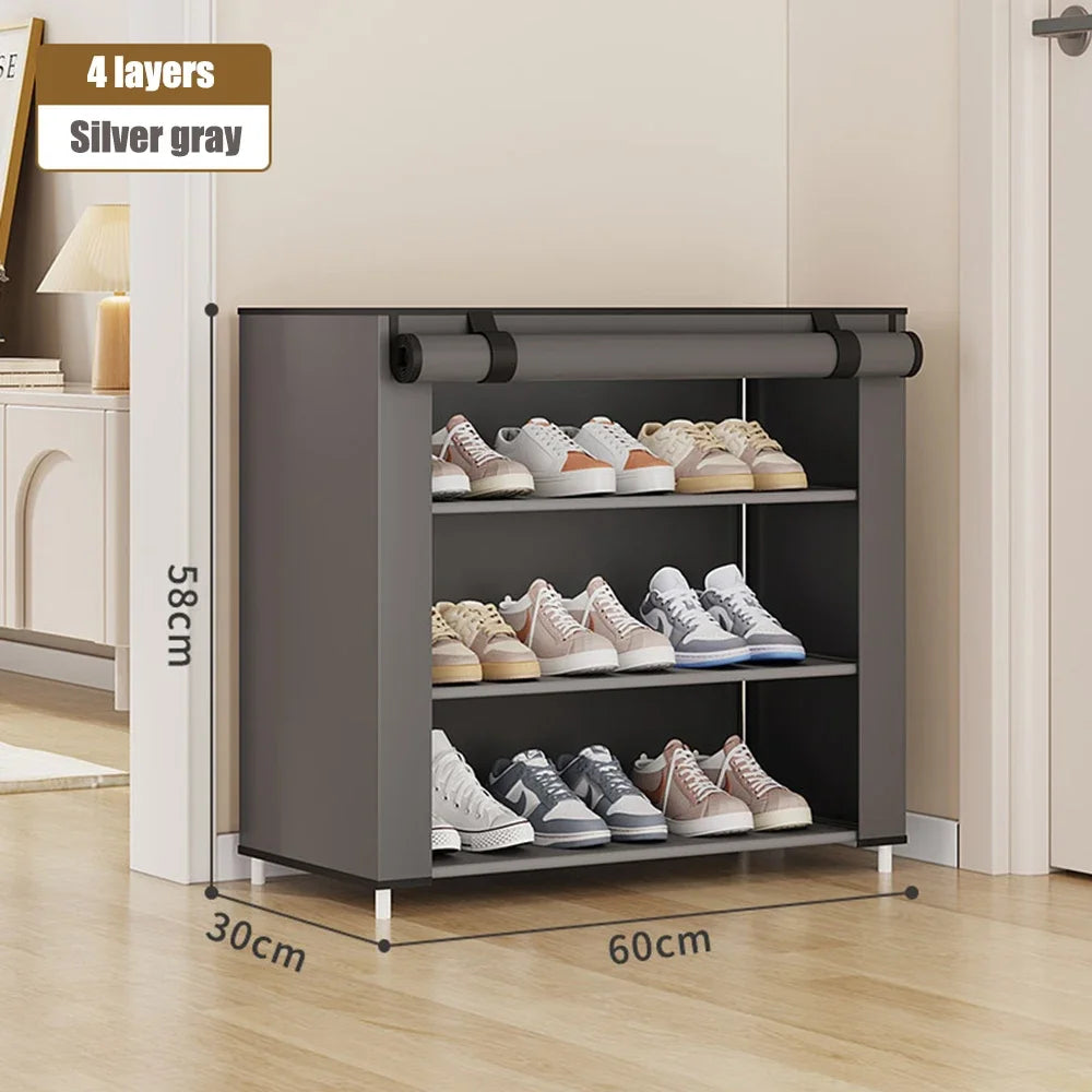 Shoe Rack Organizer Dustproof Shoe Cabinet Multilayer Minimalist Nonwoven Home Furniture Space-saving Cabinets Shoe Shelf - Uknowucme