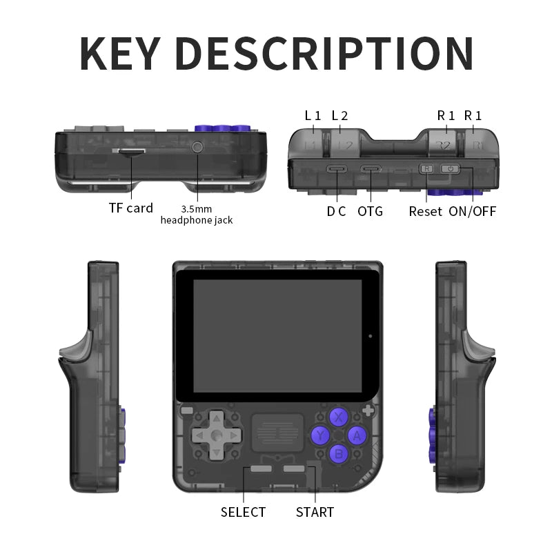 POWKIDDY New V10 Retro Handheld Gaming Console 3.5-inch IPS Screen 480*320 RK3326 Open Source System Cheap Kids Christmas Gift - Uknowucme