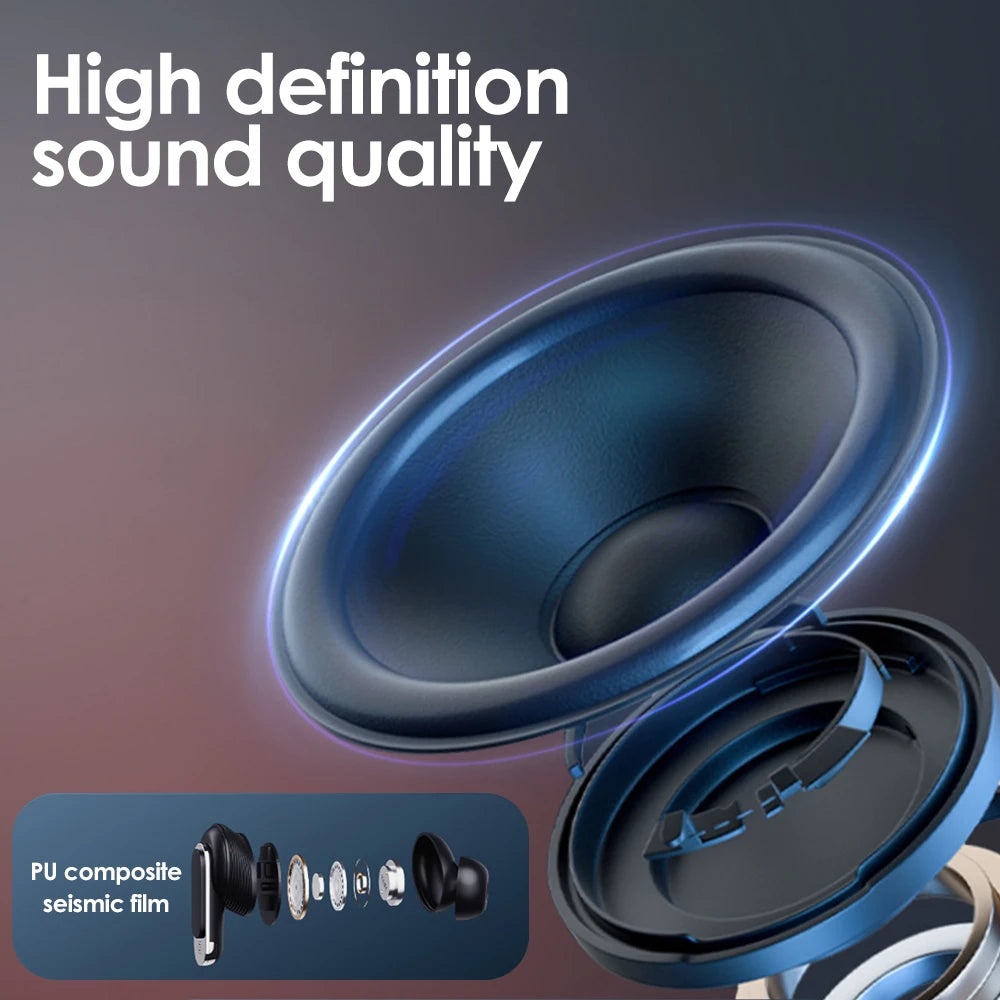 V8 LED Full-color Touchscreen Bluetooth5.4 Earphones Noise Reduction True Wireless Control In Ear Sports Headphone Headset - Uknowucme