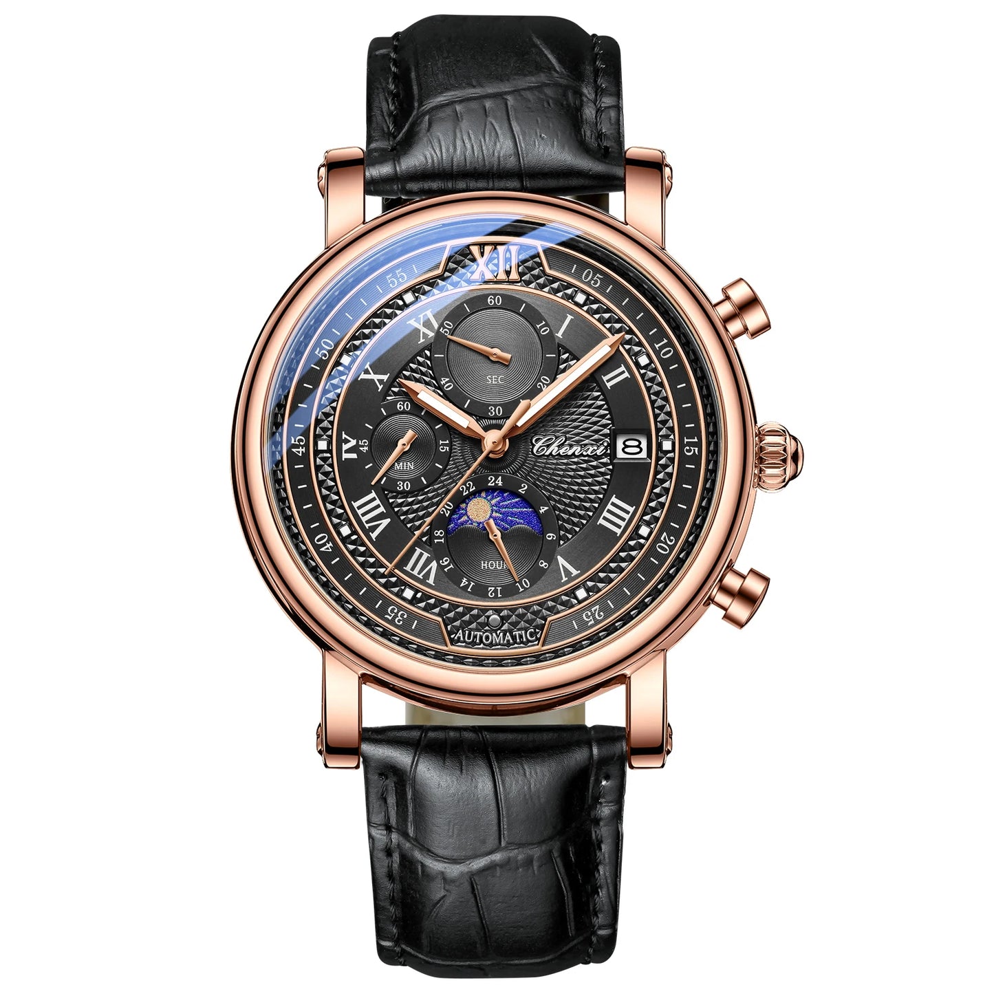 CHENXI Men Quartz Watch Luxury Sports Waterproof Chronograph Luminous Date Men’s Wrist Watch Business Leather Watches Clock - Uknowucme