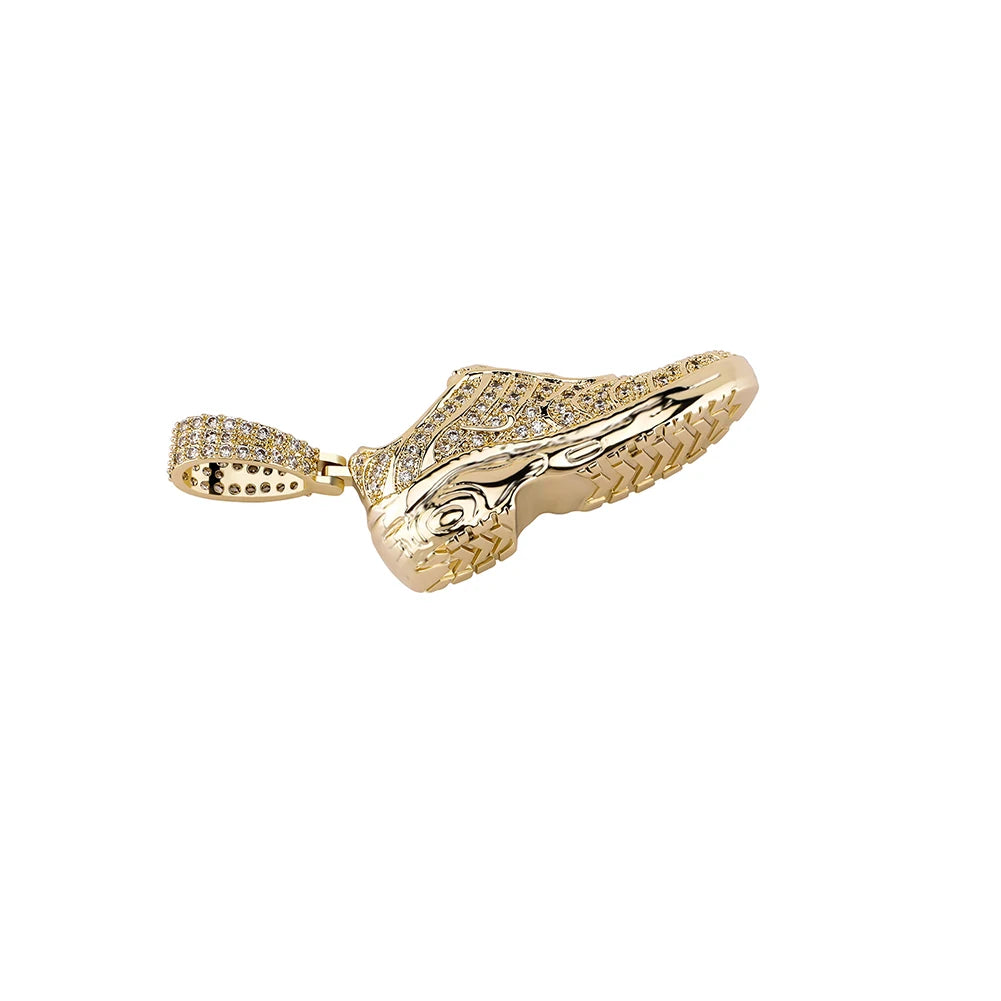 TOPGRILLZ New Shoe Model Pendant Hip Hop Men Women Pendant Sparkling Ice Crystal Zircon Necklace Fashion Charm - Uknowucme