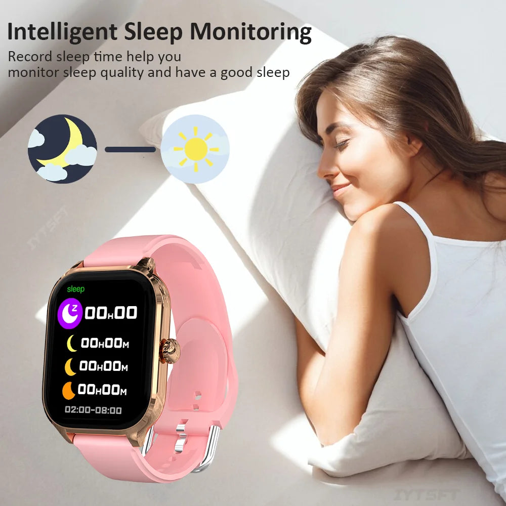 LAXASFIT Smart Watch 2.01” HD Screen Bluetooth Voice Call Multi Sport Mode Heart Rate Sleep Monitoring Smart Watch for Men Wome - Uknowucme